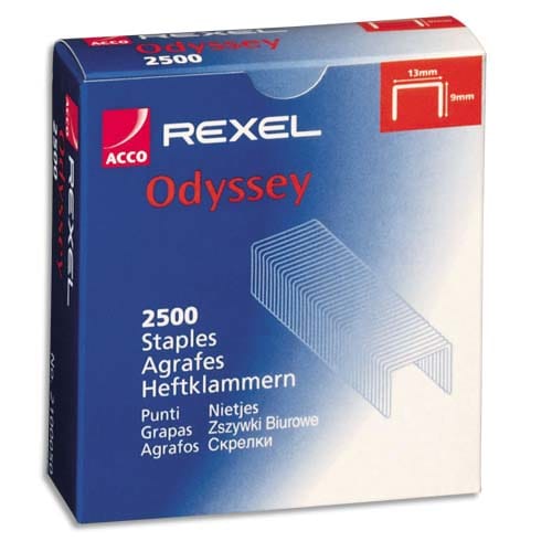 REXEL Agrafes Odyssey en Boîte de 2500 photo du produit Principale L