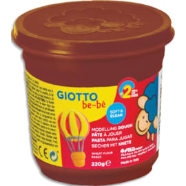 GIOTTO BE-BE Pot de 220 grammes de pâte à jouer couleur marron, livré par lot de 8 photo du produit