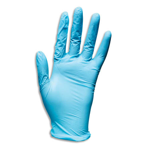 Boîte de 100 gants nitrile bleu standard medical et alimentaire. Taille XL photo du produit Principale L