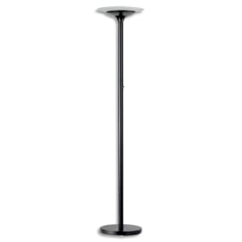 UNILUX Lampadaire à LEDS Variaglass Noir avec vasque verre - H180 cm, Socle D34 cm, vasque D36 x H6 cm photo du produit