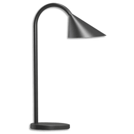 UNILUX Lampe LED Sol, tête orientable. Coloris Noir. Dim. tête : 14 cm, socle : 14 cm, hauteur : 45 cm photo du produit