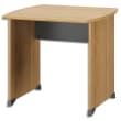 GAUTIER OFFICE Table bureau pied métal avec voile de fond Jazz Chêne de bocage - Dim L160 x H74 x P80 cm photo du produit