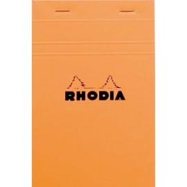 RHODIA Bloc de direction couverture Orange 80 feuilles (160 pages) format 11x17cm réglure 5x5 photo du produit