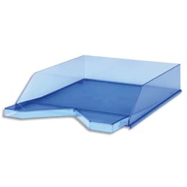 JALEMA Corbeille à courrier Silky Touch Bleu transparent. Dim. L33,5 x H25,5 x P6,5 cm photo du produit