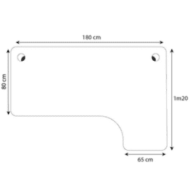 Bureau assis debout d’angle Corner L 160, photo du produit