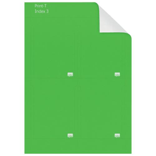 NOBO Pack de 80 fiches T imprimables Indice 3 - Vert - 2403005 photo du produit