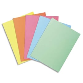 EXACOMPTA Paquet de 100 sous-chemises SUPER 60 en carte 60 grammes coloris assortis pastels photo du produit