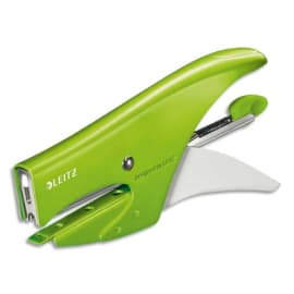 LEITZ Pince agrafeuse WOW, agrafes n°10, capacité 15 feuilles, vert photo du produit