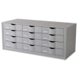 PAPERFLOW Bloc classeur à 12 tiroirs pour documents 24 x 32 cm - Dimensions L81,3 x H32,9 x P34,2 cm Gris photo du produit