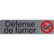 EXACOMPTA Plaque adhésive imitation aluminium Défenser de fumer 16,5X4,4 cm 67160E photo du produit