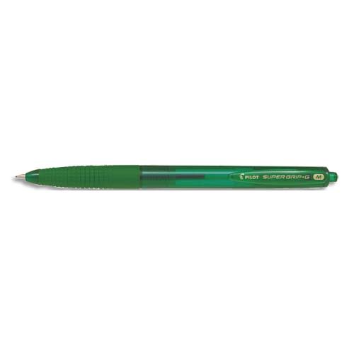 PILOT Stylo bille SUPER GRIP G rétractable pointe moyenne encre Vert photo du produit Principale L