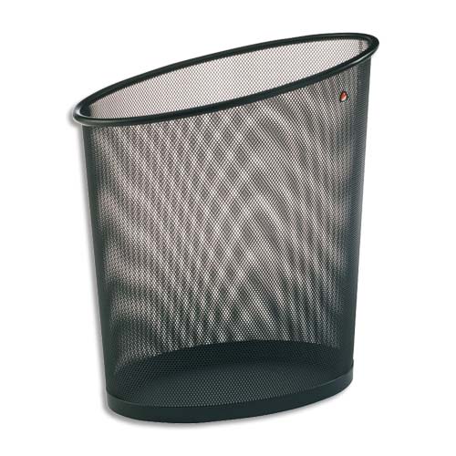 ALBA Corbeille à papier en métal Mesh Noir 18 litres - Dimensions : L35,5 x H39 x P24 cm photo du produit Principale L