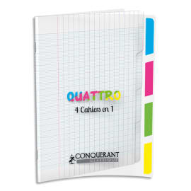 CONQUERANT C7 Cahier reliure piqûre 24x32 cm 96 pages 70g petits