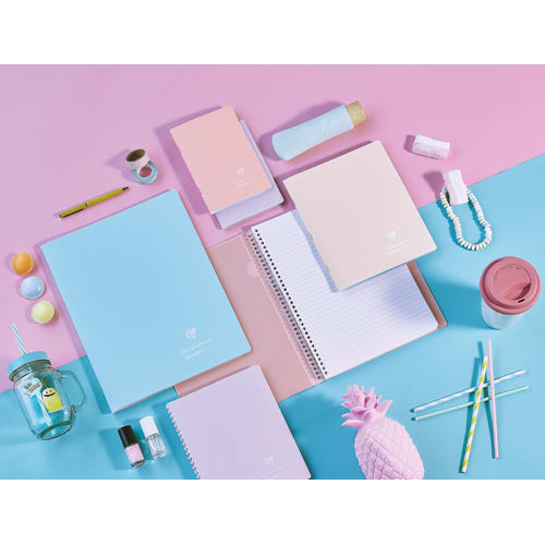 CLAIREFONTAINE Cahier Koverbook BLUSH piqué PP bicolore opaque