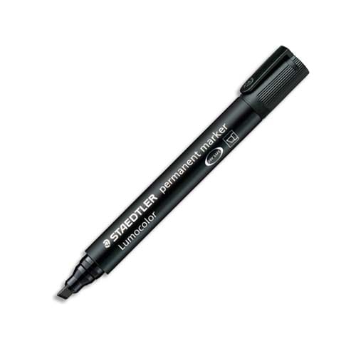 STAEDTLER Marqueur permanent pointe biseau corps plastique encre Noire à base d'alcool ne sèche pas 350 photo du produit Principale L