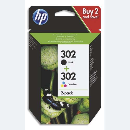 TOPENCRE Pack 3 cartouches compatible avec HP 302 XL (2 noirs + 1