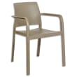 MT INTERNATIONAL Fauteuil ext&eacute;rieur en polypropyl&egrave;ne Taupe L56 x H80 x P58. Embout antid&eacute;rapant photo du produit
