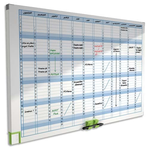 Tableau Planning Hebdomadaire / Mensuel - Magnétique et Liège - 585 x 430  mm NOBO