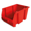 VISO Bac de rangement &agrave; bec 4L Spacy avec porte-&eacute;tiquette en polypropyl&egrave;ne Rouge L14 x H12,5 x P23 cm photo du produit