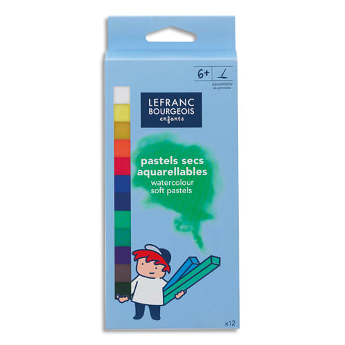 LEFRANC BOURGEOIS Boîte 12 pastels tendres. Coloris assortis