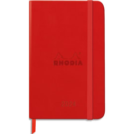 CLAIREFONTAINE RHODIA Agenda Webplanner Janvier à Décembre 2024 A6 grille horizontaIe 160P COQUELICOT photo du produit