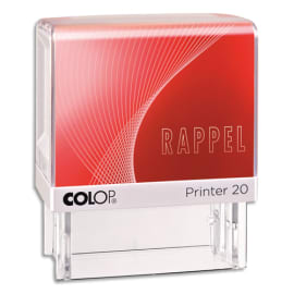 COLOP Timbre formule RAPPEL - Printer 20 L à encrage automatique Rouge. Dim.empreinte 14x38mm photo du produit