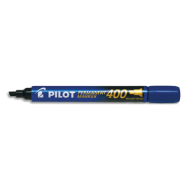 PILOT Marqueur permanent MARKER 400 pointe biseautée large encre Bleu photo du produit