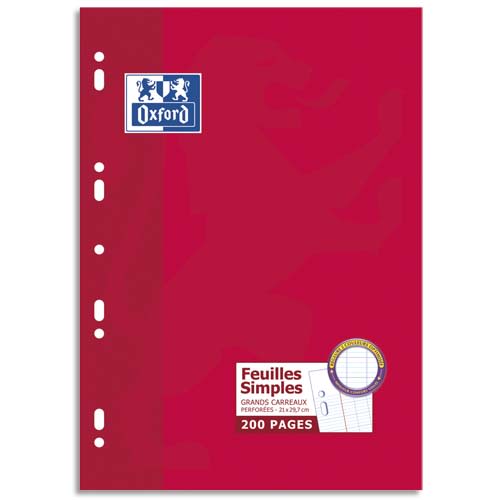 100 pages copies simples A4 perforées CLAIREFONTAINE petits