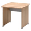 GAUTIER OFFICE Table bureau L80 cm avec voile de fond Jazz Hêtre Gris clair - Dim. : L80 x H74 x P80 cm photo du produit