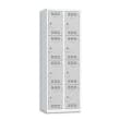 PIERRE HENRY Vestiaire 4 Cases + 2 Colonnes - Dimensions : L60 x H180 x P50 cm Gris perle photo du produit