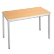 SODEMATUB Table universelle et polyvalente Hêtre aluminium - Dimensions : L120 x H74 x P60 cm photo du produit