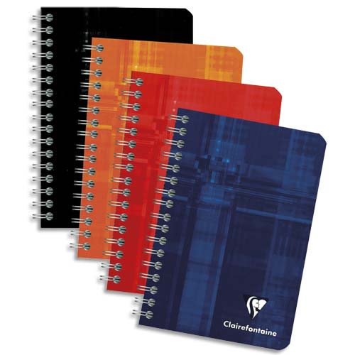 CLAIREFONTAINE Carnet spirale 100 pages 9x14cm 5x5. Couvertures carte assortie photo du produit Principale L