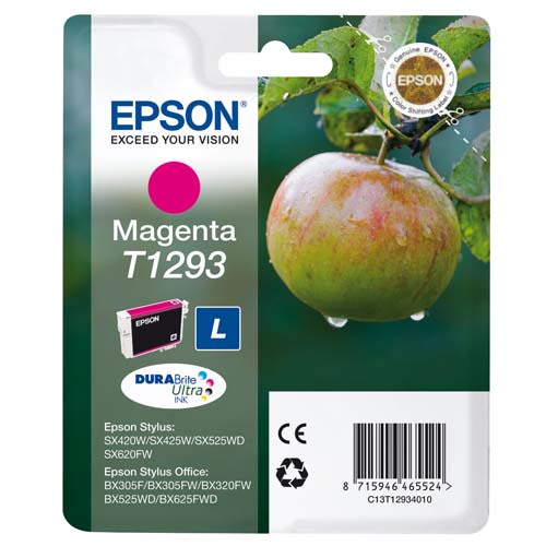 EPSON Cartouche Jet d'Encre DURABrite Ultra Magenta ''Pomme'' (T1293) - C13T12934012 photo du produit Principale L