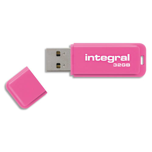 INTEGRAL Clé USB 3.0 Neon 32Go Rose INFD32GoNEONPK3.0 photo du produit Principale L