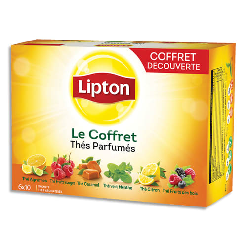 LIPTON Coffret de 60 sachets de thé parfumé photo du produit Principale L