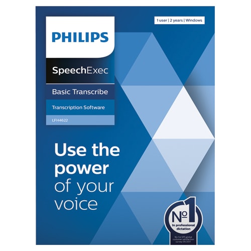 PHILIPS Logiciel SpeechExec Basic Transcribe 11 - clé de licence physique pour 2 ans LFH4622/00 photo du produit Principale L