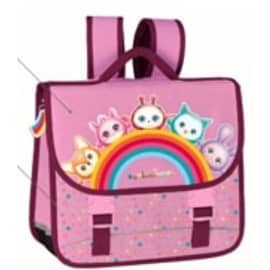 OXFORD Gibecière SQUISHIMALS RAINBOW 38 cm 2 cmpts polyester 38x33x13 cm. Décor sérigraphié, coloris Rose photo du produit