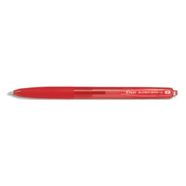 PILOT Stylo bille SUPER GRIP G rétractable pointe fine encre Rouge photo du produit