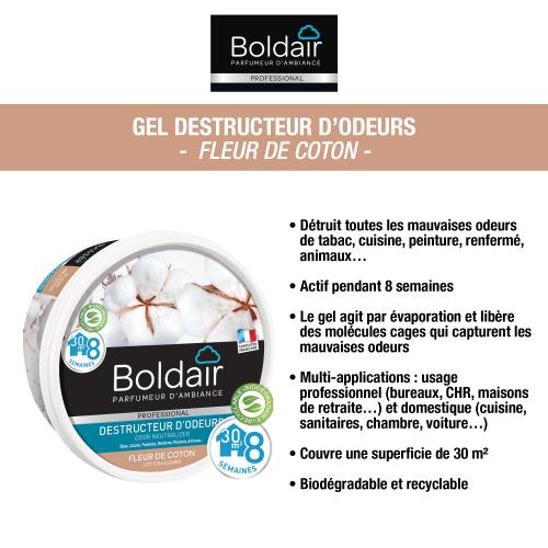 BOLDAIR Pot 300g Gel destructeur d'odeurs Fleur de Coton photo du produit Secondaire 1 L