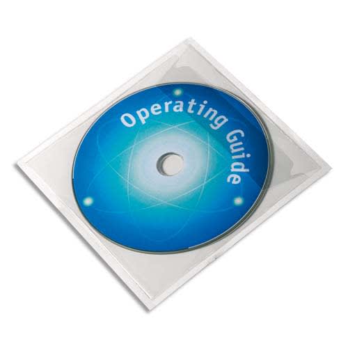 DURABLE Sachet 10 Pochettes adhésives PocketFix pour CD/DVD photo du produit Principale L