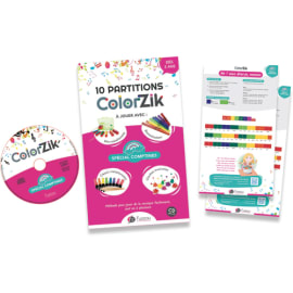 FUZEAU Livret CD colorzik spécial comptines à partir de 3 ans, 10 partitions colorées photo du produit