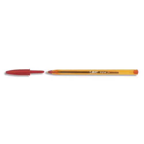 BIC Cristal Original Stylos-Bille Pointe Fine (0,8 mm) - Rouge photo du produit