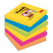 POST-IT Lot de 6 blocs Notes Super Sticky POST-IT® couleurs CARNIVAL 90 feuilles 76 x 76 mm photo du produit