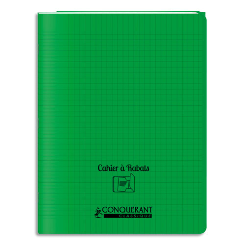 OXFORD C9 Cahier 24x32, 48 pages, 90g, Seyès, couverture polypro Vert avec rabat photo du produit Principale L