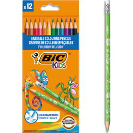 Crayon de couleur Kids Evolution x24 BIC : le lot de 24 crayons à