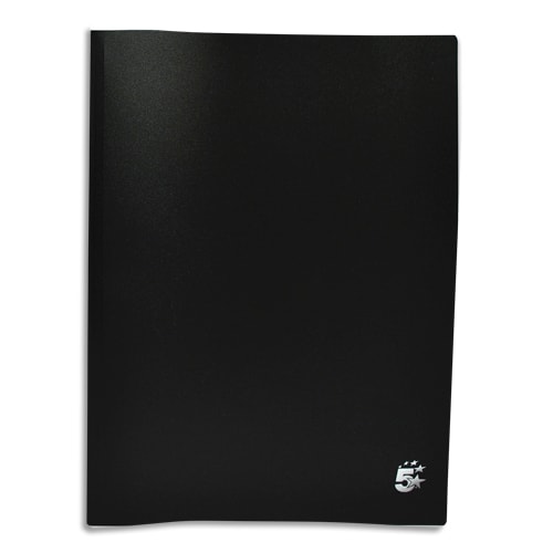 PERGAMY Protège-documents en polypropylène 160 vues Noir, couverture 3/10e, pochettes 6/100e photo du produit Principale L