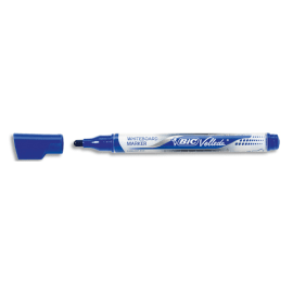 BIC Velleda Ecriture Feutres pour Tableau Blanc Effaçables à Sec Pointe Conique Large - Encre Bleue photo du produit