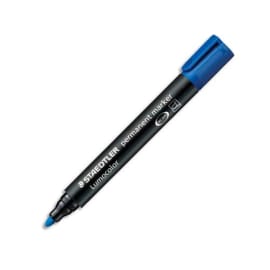 STAEDTLER Marqueur permanent pointe ogive corps plastique encre Bleue à base d'alcool ne sèche pas 352 photo du produit