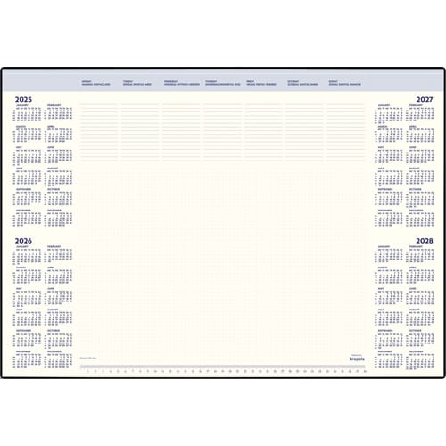 BREPOLS Sous-mains Deskmate 1040,Janvier à Décembre 2025, en PVC noir, 35 feuilles chamois, 41,2x59cm photo du produit Principale L