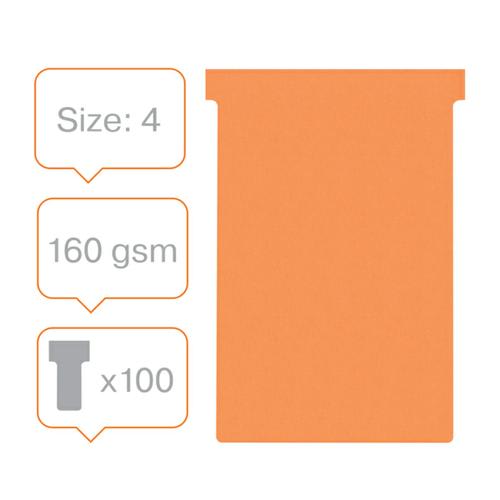 NOBO Etui de 100 Fiches T Indice 4 - Orange - 2004009 photo du produit Secondaire 2 L